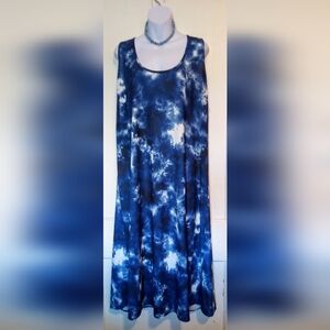 🛍️ BUNDLE ONLY 🛍️West Loop Blue Tie-Dye Maxi Dress